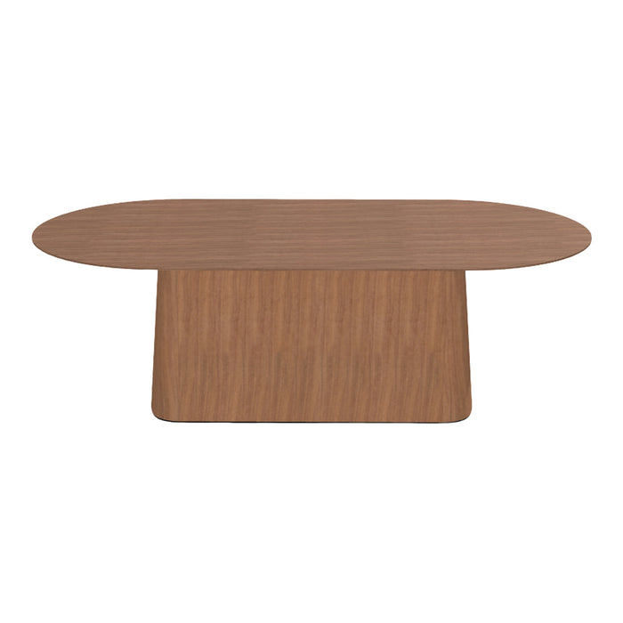 P.O.V. Oval Table - Central Base - Walnut