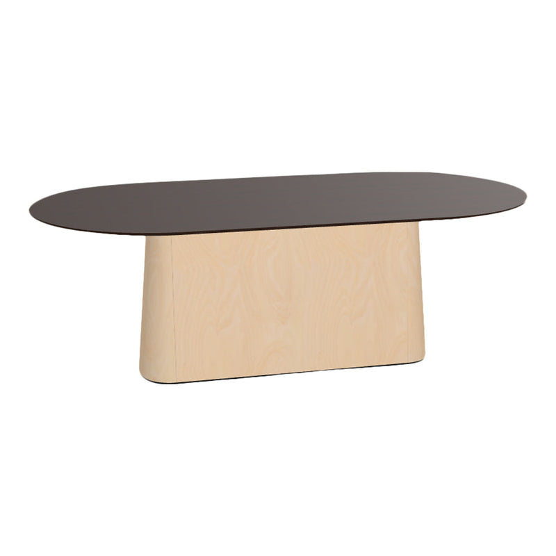 P.O.V. Oval Table - Central Base - Beech