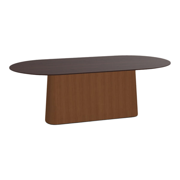P.O.V. Oval Table - Central Base - Oak