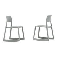Modern gray chairs with a sleek, minimalist design and subtle matte finish. Perfect for contemporary decor.