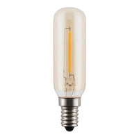 Vintage-style bulb with a warm yellow filament and clear glass casing, set in a silver base.