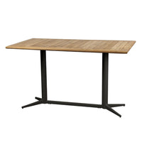 Light oak tabletop with a smooth finish and black metal legs, featuring a minimalist design and clean lines.