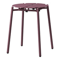 Purple folding side table with a modern, minimalistic design and smooth, clean lines. Perfect for any decor style.
