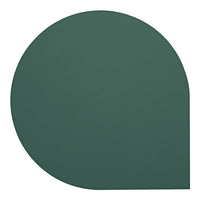 Dark green curved shape with a smooth matte finish, perfect for modern decor themes.