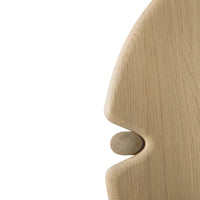 Light oak wood finish with smooth, minimalistic contours and natural grain patterns. Perfect for modern decor.
