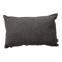 Dark gray rectangular pillow with a subtle herringbone pattern and textured fabric for a modern look.