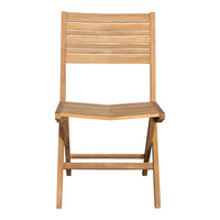 Natural wood chair with light brown tones and a slatted back design, perfect for rustic or modern decor.