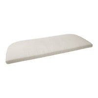 Beige softly textured foam mattress topper with a smooth, rounded edge, perfect for comfort and style.