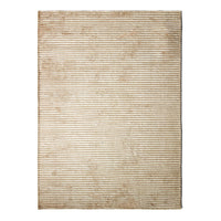 Beige area rug with subtle, textured cream stripes in a harmonious vertical pattern. Ideal for cozy interiors.