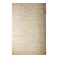 Beige area rug with subtle striped patterns and a textured surface, perfect for enhancing any living space.