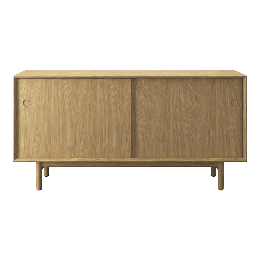 Light oak wooden sideboard with smooth, natural grain pattern and minimalist design. Perfect for modern interiors.