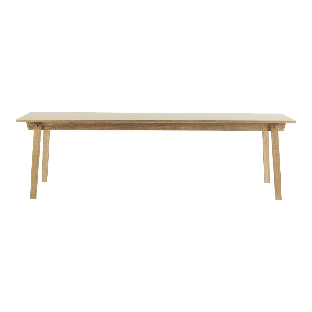 Light wood rectangular table with clean lines and natural grain pattern, perfect for modern decor.