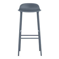 Gray bar stool with a sleek, minimalist design and smooth, matte finish. Perfect for modern interiors.