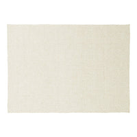 Cream-colored textured area rug with a subtle woven pattern, perfect for versatile home decor.