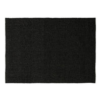 Black textured mat featuring a subtle pattern, perfect for modern home decor.