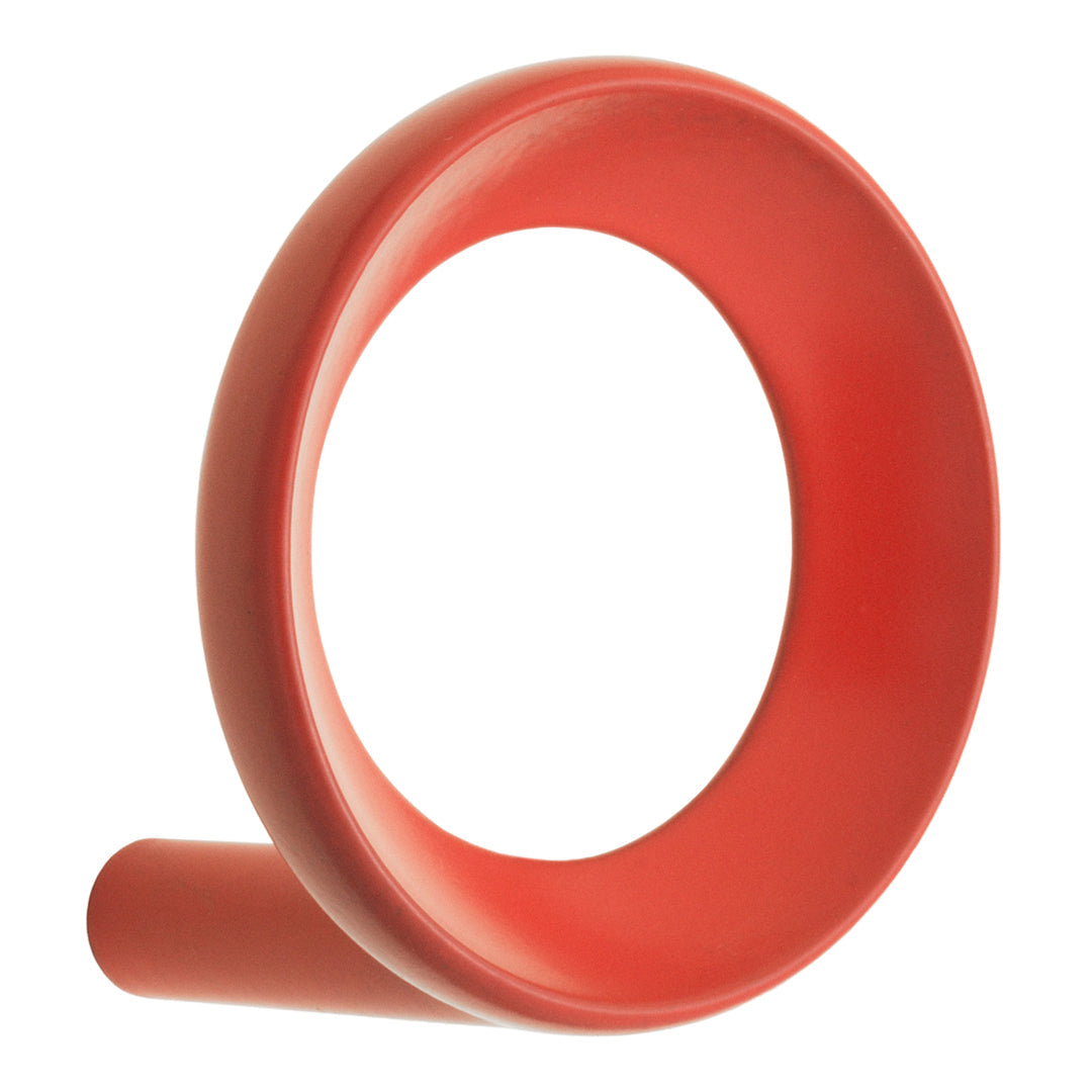 Bright red circular design with a smooth finish and a minimalist, modern aesthetic. Perfect for stylish decor.
