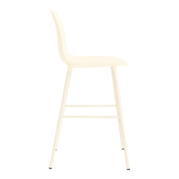 Light beige barstool with a smooth, minimalist design and sleek legs. Perfect for modern interiors.