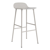 Light gray modern bar stool with sleek design and minimalistic pattern. Perfect for contemporary spaces.