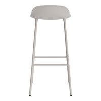 Modern light gray bar stool with a sleek, minimalist design and smooth, uniform surface. Perfect for contemporary spaces.
