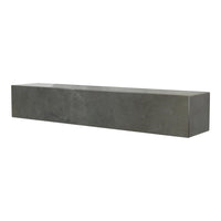 Sleek, rectangular stone shelf in elegant gray with subtle marbling for a modern touch.