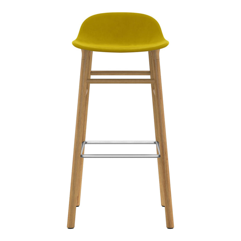 Form Bar Stool - Wood Legs - Upholstered