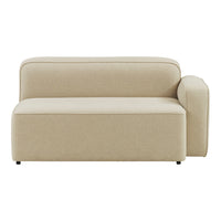 Beige modular sofa with a clean, contemporary design and subtle texture. Perfect for minimalist decor.