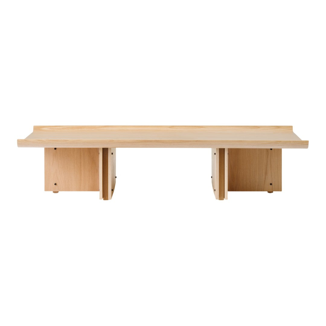 Natural wood shelf in light beige with a smooth finish and minimalistic design. Perfect for modern decor.