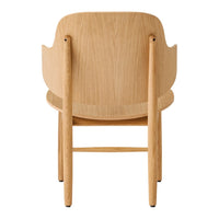 Light oak wooden chair with a smooth, natural finish and simple, modern design. Ideal for minimalist decor.