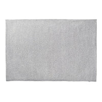 Light gray textured rug with subtle ribbed pattern, perfect for modern home decor.