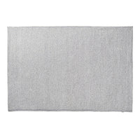 Light gray textured rug with subtle vertical stripes, perfect for modern décor.