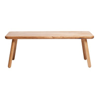 Natural wood coffee table with a smooth, light brown finish and simple, clean lines. Ideal for modern decor.