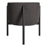 Stylish gray felt planter pot with black metal legs, featuring a sleek, minimalist design. Perfect for modern decor.