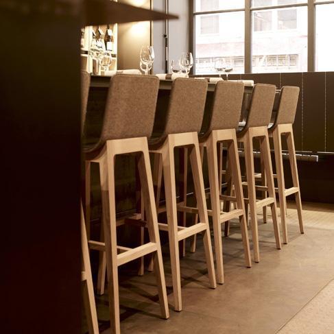 Laia Bar/Counter Stool - High Back, Front Upholstered