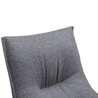 Gray fabric chair with subtle heather texture and soft, modern contour design. Perfect for contemporary decor.