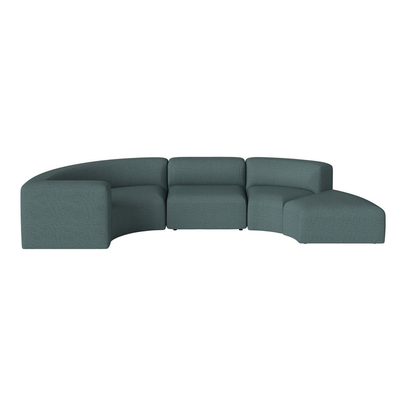 Angle Curved Semi-Circular Sofa w/ Open End