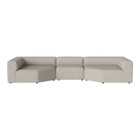 Beige modular sofa with a smooth, modern design and subtle texture. Perfect for contemporary living spaces.
