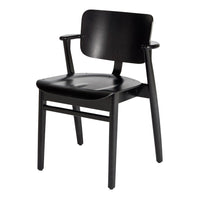 Sleek black wooden chair with a smooth finish and minimalist design. Perfect for modern decor.