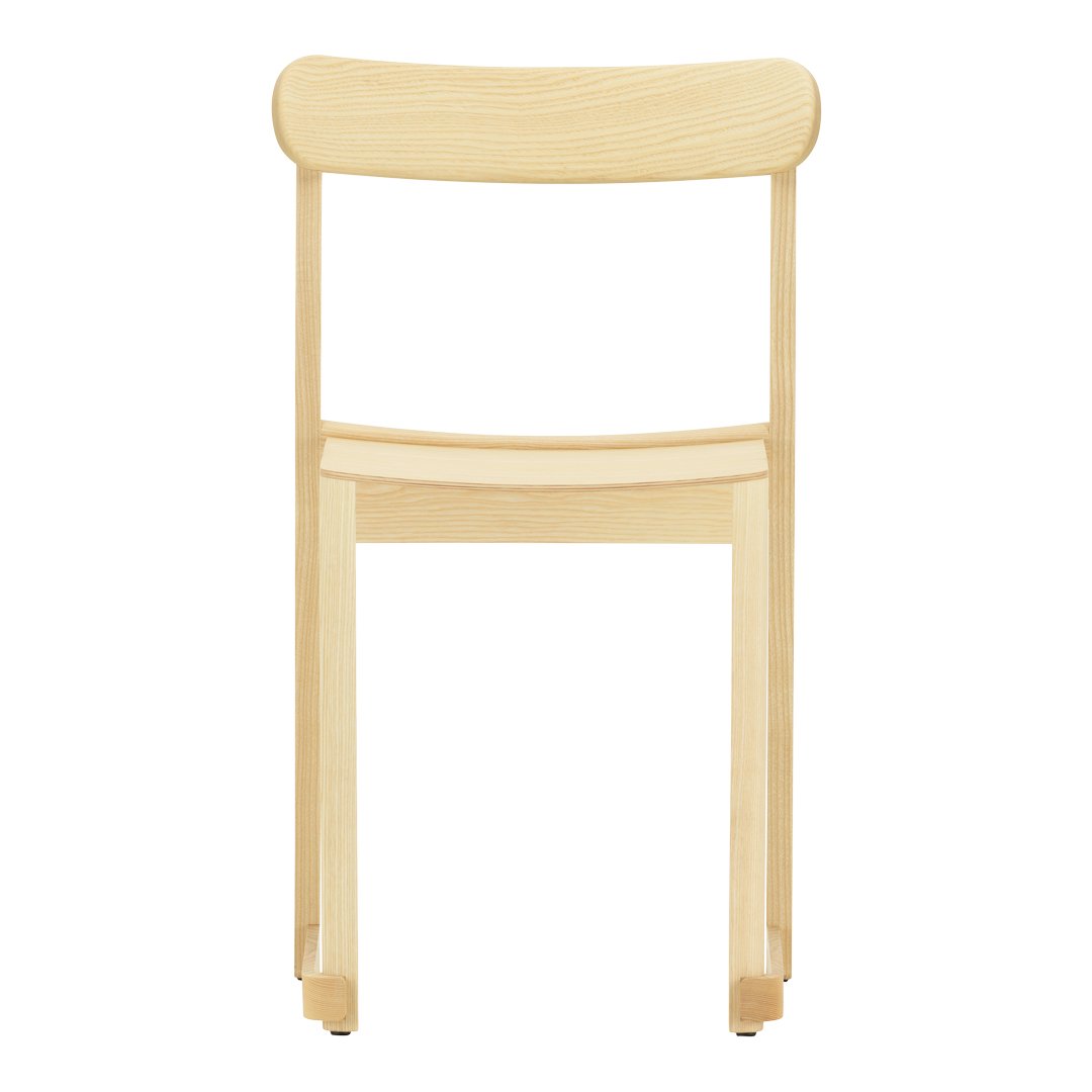 Light natural wood chair with a smooth finish and minimalistic design. Simple, elegant, and versatile for any space.