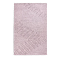 Soft pink area rug featuring elegant diagonal line patterns for a modern touch. Perfect for cozy living spaces.