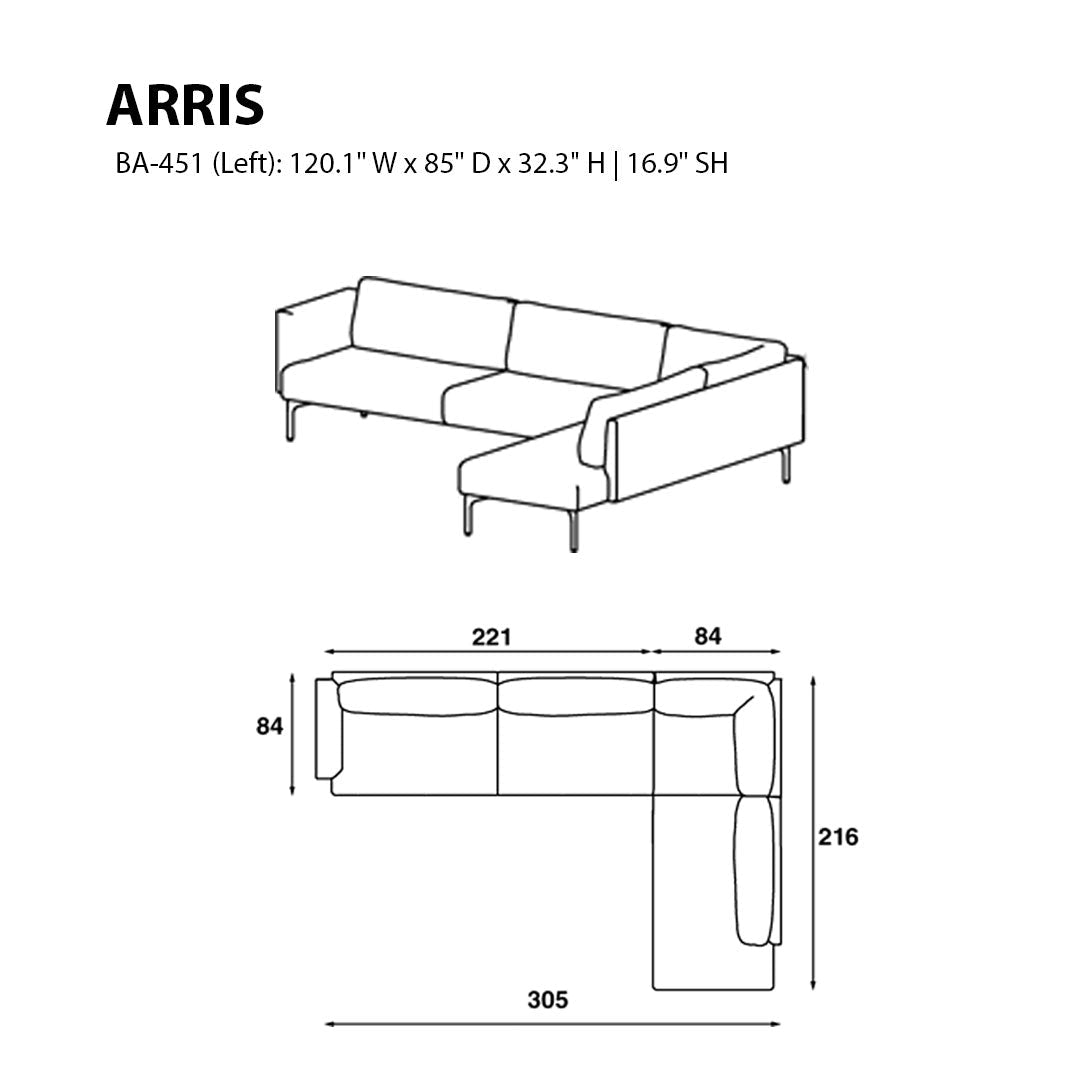 "Modern sectional sofa in a sleek gray fabric with clean lines and simple geometric patterns."
