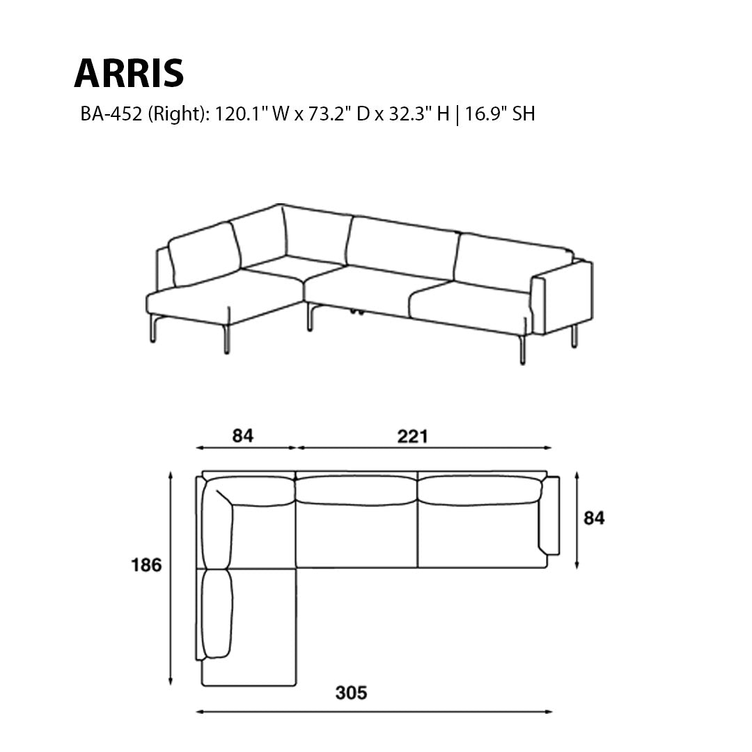 L-shaped sectional sofa in a neutral tone with smooth, minimalist lines and subtle texture for modern decor.