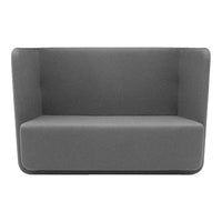 Stylish gray sofa with a smooth, minimalist design and no visible patterns, perfect for modern interiors.