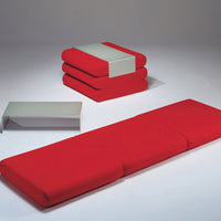 Red cushions with a sleek gray accent, featuring a solid, modern design. Perfect for contemporary interiors.
