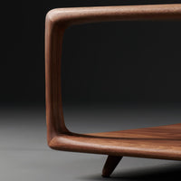 Natural walnut wood with smooth, warm tones and sleek, minimalist design. Perfect for modern decor.