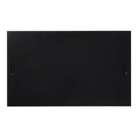 Solid black rectangular panel with a smooth finish and two side handles. Ideal for versatile storage solutions.