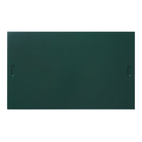 Deep green panel with a smooth finish and two side handles, ideal for modern decor.
