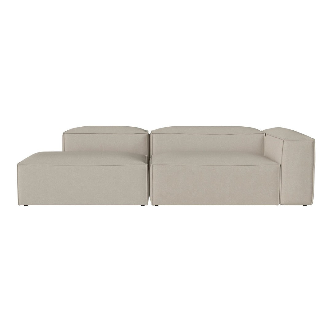 Beige modular sofa with clean lines and a modern minimalist design. Perfect for contemporary living spaces.