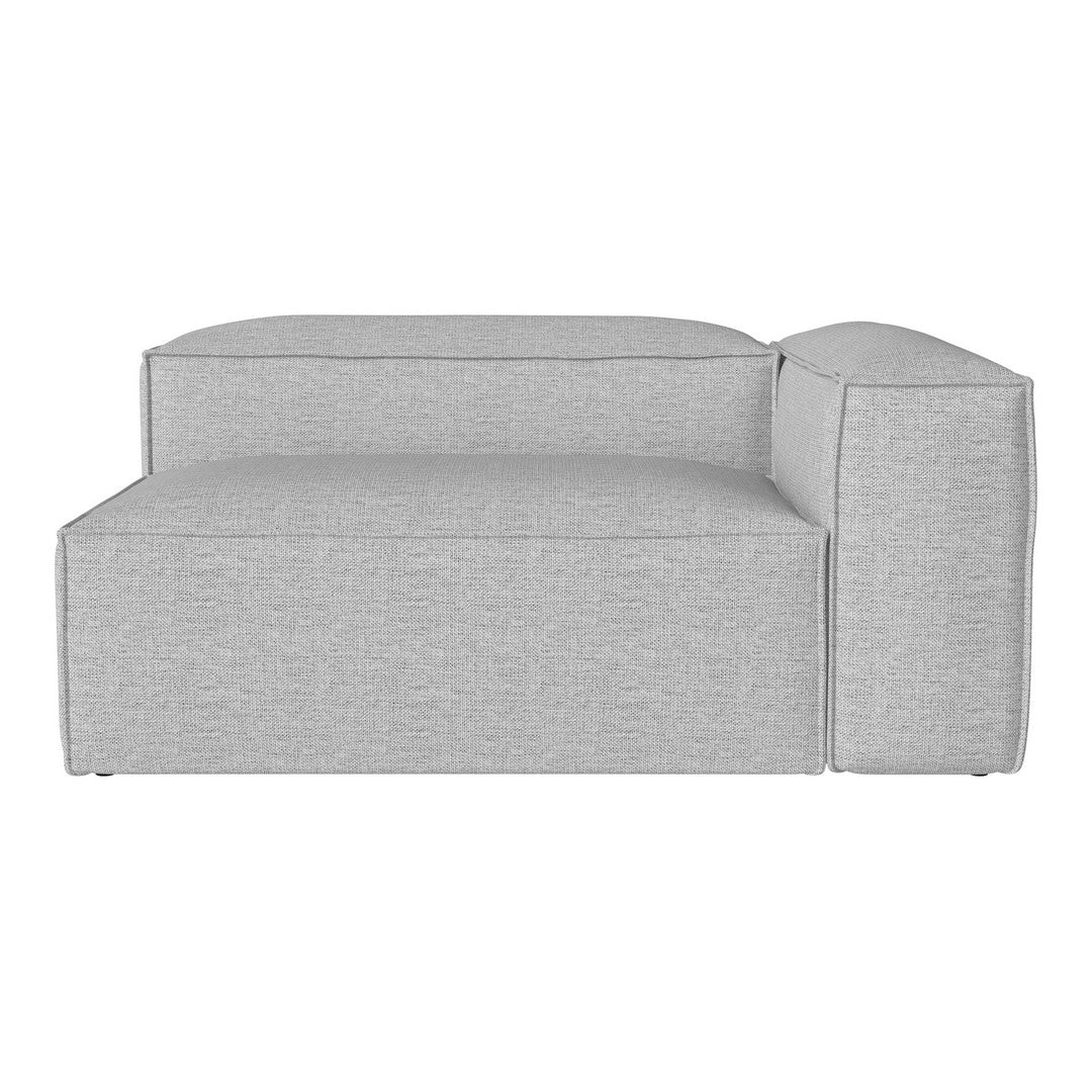 Light gray fabric corner sofa with a sleek, modern design and subtle texture, perfect for contemporary decor.