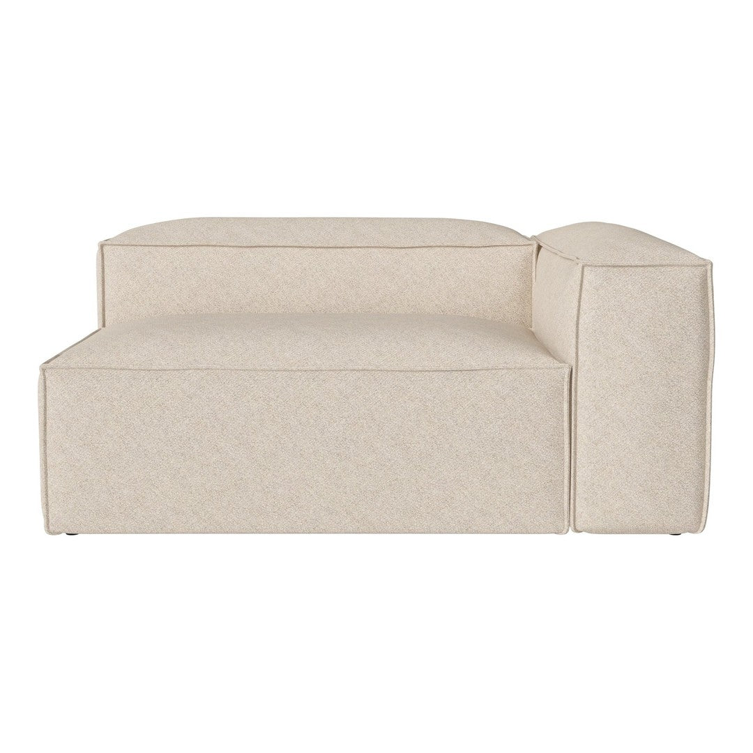 Light beige modular sofa with a subtle textured pattern for modern living spaces. Comfort and style combined.