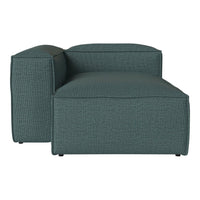 Teal textured lounge chair with a modern, minimalist design. Perfect for contemporary interior decor.